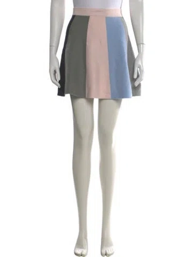 Pre-owned Jw Anderson Colorblock Pattern Long Skirt In Neutral