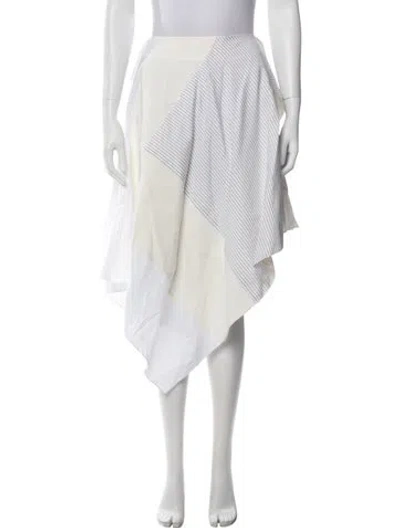 Pre-owned Jw Anderson Colorblock Pattern Midi Length Skirt W/ Tags In White
