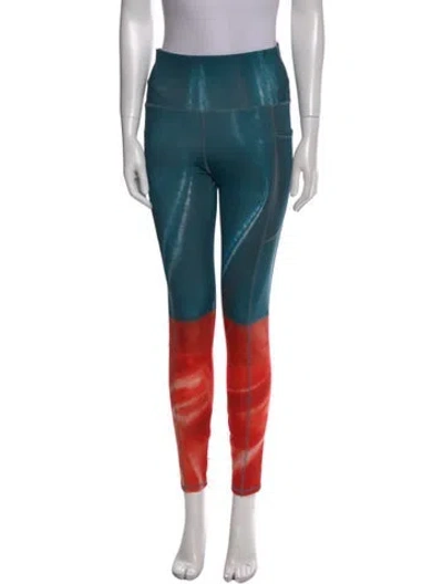 Pre-owned Jw Anderson Colorblock Pattern Skinny Leg Pants In Blue