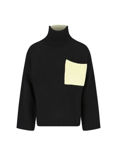 Jw Anderson Colorblock Sweater In Black