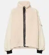 Jw Anderson Colour Block Fleece Track Top In Beige