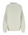 Jw Anderson Women's Two-tone Acrylic Blend Sweater | Size Small | Kw1018yn0272 Color 903 In White