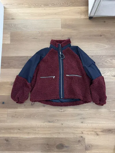 Pre-owned Jw Anderson Colour Block Fleece Track Top In Multi