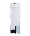 Jw Anderson Colour Block Layered Dress In White