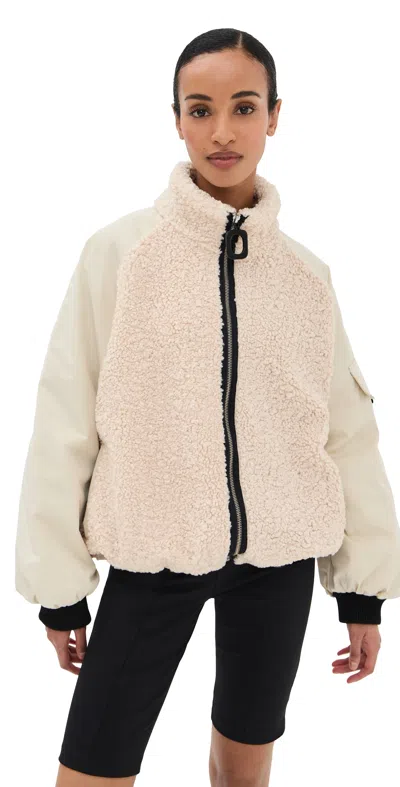 JW ANDERSON COLOUR BLOCK TRACK TOP BEIGE