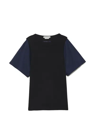 Jw Anderson Colour-block Short-sleeve T-shirt In Black