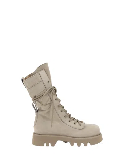 Jw Anderson Combat Ankle Boots In Taupe