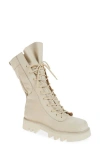 Jw Anderson Combat Leather Boots In 002 Off White