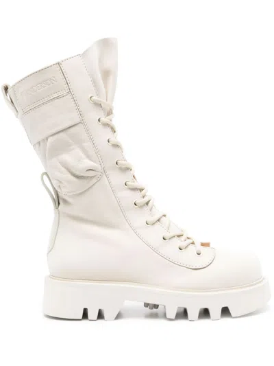 JW ANDERSON COMBAT LEATHER BOOTS