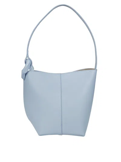 Jw Anderson J. W. Anderson Compact Bucket Bag With Rigid Handle In Blue
