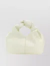 Jw Anderson Compact Leather Hobo Bag With Unique Handle In Beige