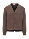 Jw Anderson Brown Cashmere Blend Layered Cardigan In Brown