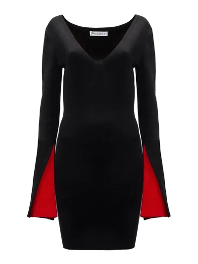 JW ANDERSON CONTRAST CUFF FITTED DRESS