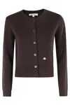 Jw Anderson Contrast Embroidery Cardigan In Brown