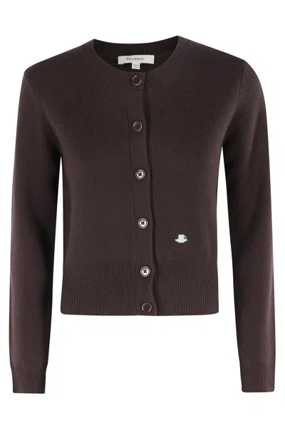 JW ANDERSON CONTRAST EMBROIDERY CARDIGAN