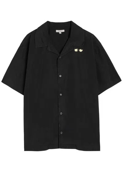 JW ANDERSON JW ANDERSON CONTRAST EMBROIDERY COTTON-POPLIN SHIRT