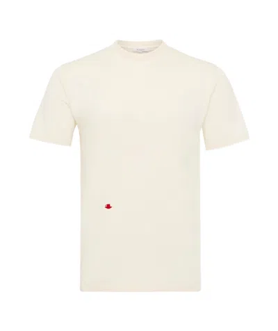 Jw Anderson Cotton T-shirt Neck Crew Short Sleeves In Neutral