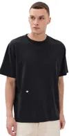 Jw Anderson Contrast Embroidery Tee Washed Black In Black