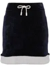 Jw Anderson Chenille-minirock Mit Kontrastsaum In Blau