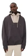 Jw Anderson Contrast Hood Anorak Charcoal In Multi