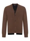 Jw Anderson Brown Cashmere Blend Layered Cardigan In Brown