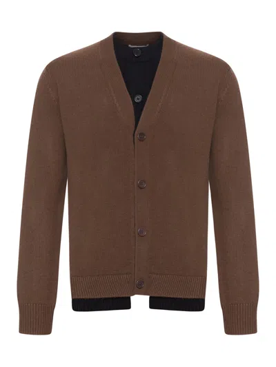 JW ANDERSON CONTRAST LAYERED CARDIGAN
