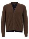 Jw Anderson Brown Cashmere Blend Layered Cardigan In Brown