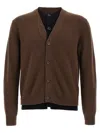 Jw Anderson Brown Cashmere Blend Layered Cardigan In Brown