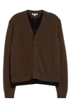 Jw Anderson Brown Cashmere Blend Layered Cardigan In Brown