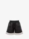 Jw Anderson Leather Canvas-trim Shorts In Black