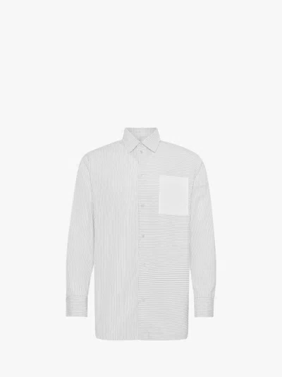 Jw Anderson Contrast Patch Pocket Shirt In White
