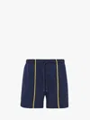 Jw Anderson Contrast Seam Shorts In Blue