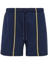 Jw Anderson Contrast Seam Shorts In Blue