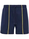 Jw Anderson Contrast Seam Shorts In Blue