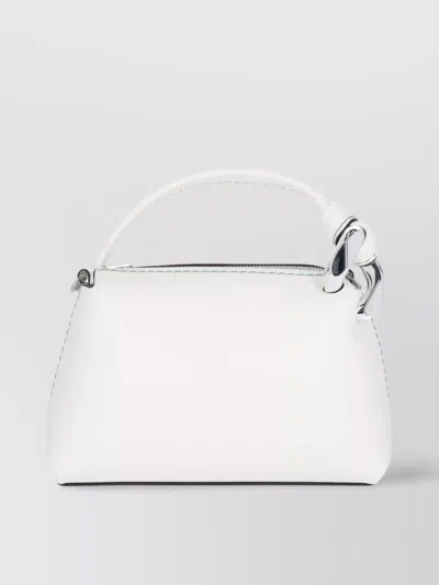 Jw Anderson Contrast Stitching Silver Hardware Top Handle Bag