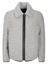 Jw Anderson Contrast Trim Casual Jacket Light Grey Melange In Gray