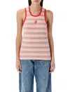 Jw Anderson Multicolor Contrast Trim Striped Tank Top