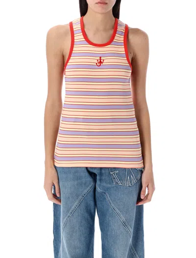 JW ANDERSON JW ANDERSON CONTRAST TRIM STRIPED TANK TOP