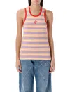 Jw Anderson Multicolor Contrast Trim Striped Tank Top