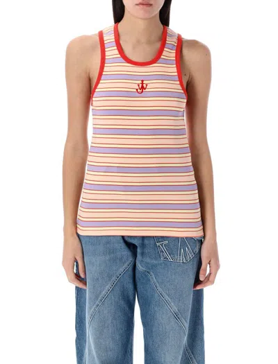 JW ANDERSON JW ANDERSON CONTRAST TRIM STRIPED TANK TOP