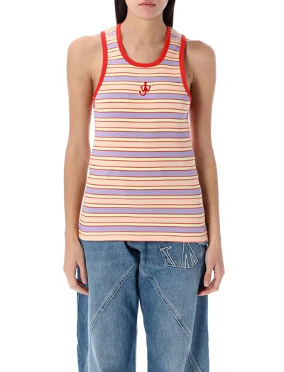 JW ANDERSON JW ANDERSON CONTRAST TRIM STRIPED TANK TOP
