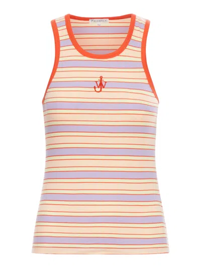 JW ANDERSON CONTRAST TRIM STRIPED TOP