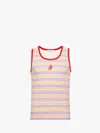 Jw Anderson J. W. Anderson Multicolored Striped Sleeveless Tank Top In Pink