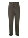Jw Anderson J. W. Anderson Jeans With Cuff And Patch In Taupe