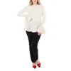 Jw Anderson Ribbed Wool And Cotton-blend Peplum Sweater In White