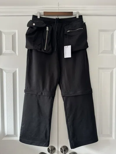 Pre-owned Jw Anderson Convertible Utility Trousers In Black