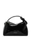 Jw Anderson Jwa Corner Bag - Coated Denim Top Handle Bag In Black