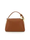 Jw Anderson 'corner Small' Brown Handbag With Metallic Knot Detail In Light Brown