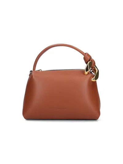 Jw Anderson Corner Bag Small Shoulder Bag In Brown