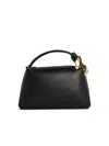 Jw Anderson 'corner' Black Handbag With Metallic Knot Detail In Black